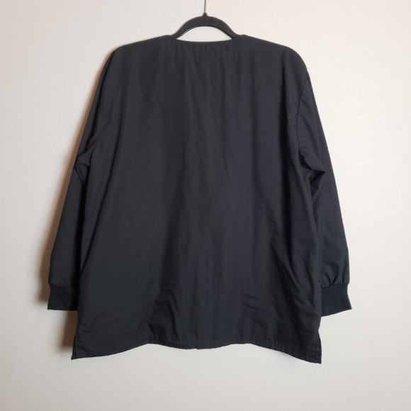 Natural Uniforms Black Snap Button Down Scrub Jacket Coat Medium - Picture 5 of 6